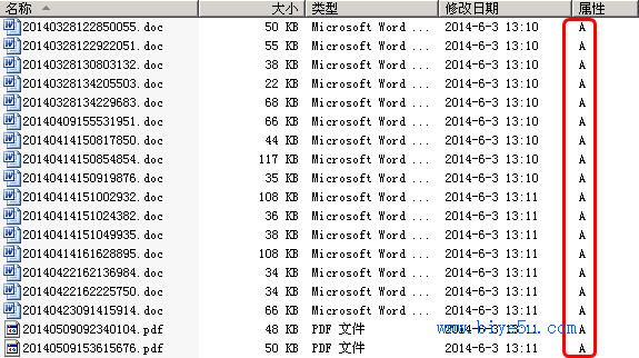 Windows2003中文件属性中的A,S,R,H等的含义