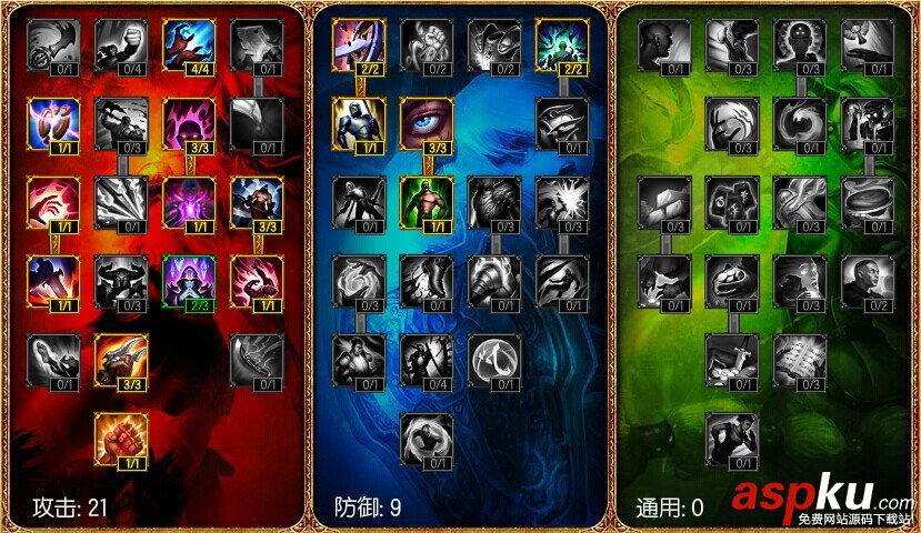 LOL S5打野天赋加点图