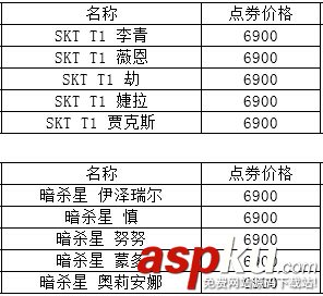 lolS2/S3总冠军皮肤10月1日~7日限时出售 价格介绍