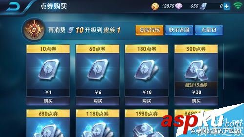 王者荣耀,贵族
