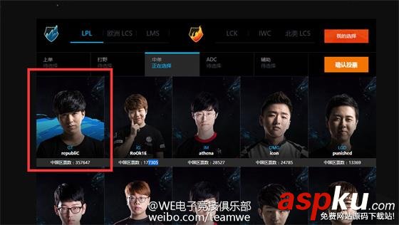 2016全明星赛,2016全明星赛投票,we战队,we战队微博