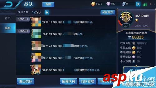王者荣耀,战队