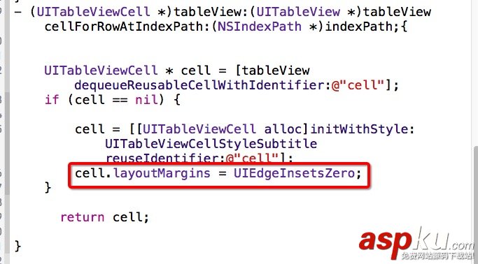 iOS程序开发,UITableView,分隔线