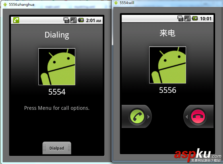 Android,拨号器