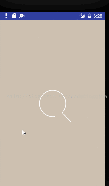 Android 使用 Path 实现搜索动态加载动画效果 Android,Path,动态加载动画