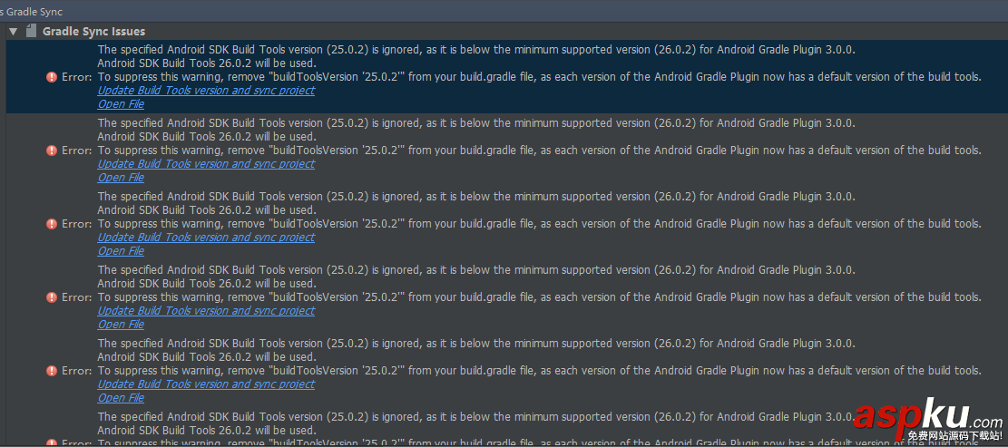 老项目,AndroidStudio3.0,坑