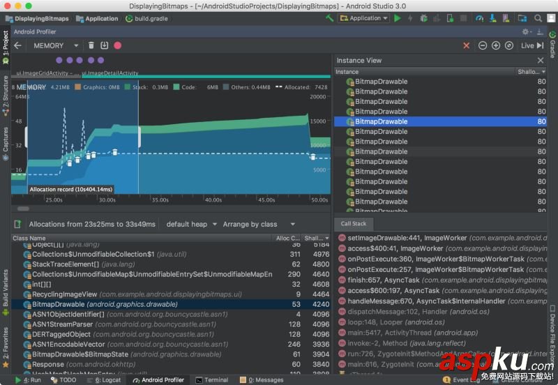 android,studio3.0,profiler分析器,memory,network,cpu