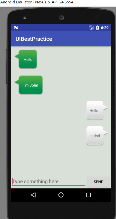 Android实现聊天界面 Android,聊天界面