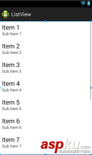 ListView,列表