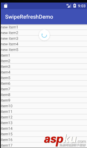 swiperefresh下拉刷新,swiperefresh上拉加载,android,实现下拉刷新