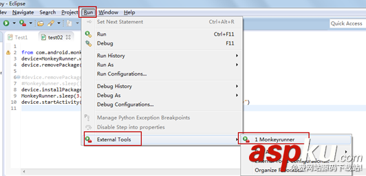 eclipse,monkeyrunner
