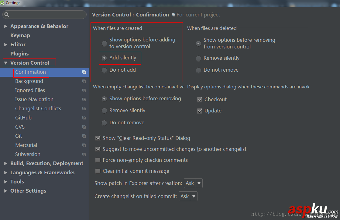 AndroidStudio不自动添加新创建的文件到VCS,AndroidStudio不自动添加新创建文件