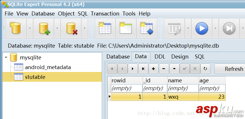 android,sqlite数据库,sqlite使用,sqlite数据库的使用