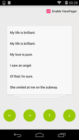 Android,堆叠,滑动
