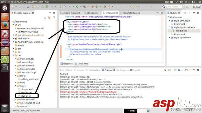 Android,xml,Helloworld