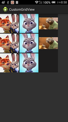 Android自定义ViewGroup之CustomGridLayout(一) Android,ViewGroup,CustomGridLayout