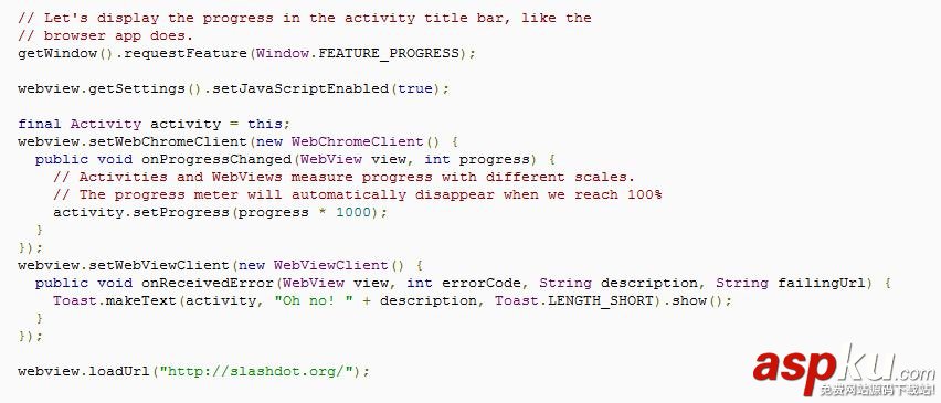Android程序,JavaScript