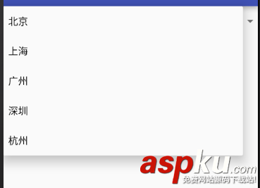 Android,UI组件,Spinner,下拉列表