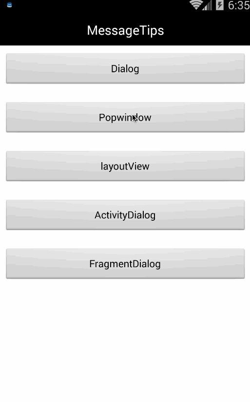 Android仿QQ消息提示框,Android弹出式对话框,Android弹出消息提示框