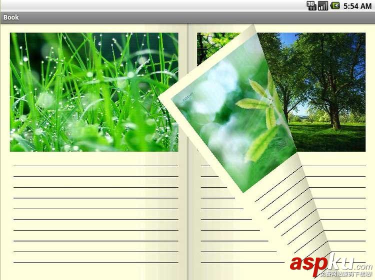 Android,自定义控件,eBook,翻书效果