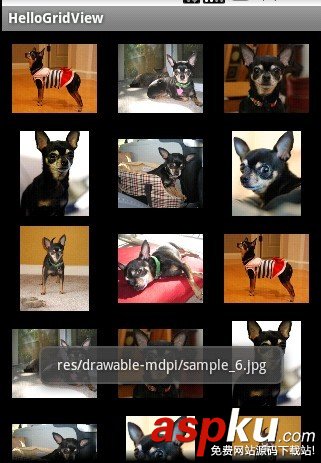 Android,GridView,网格视图
