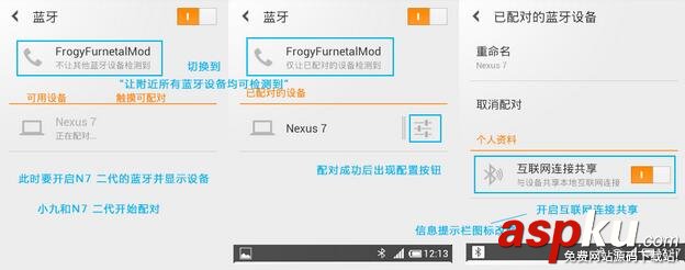 Android,蓝牙,Bluetooth,共享上网
