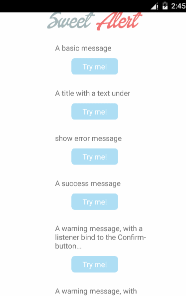 Android,对话框sweet-alert-dialog,对话框实例,对话框