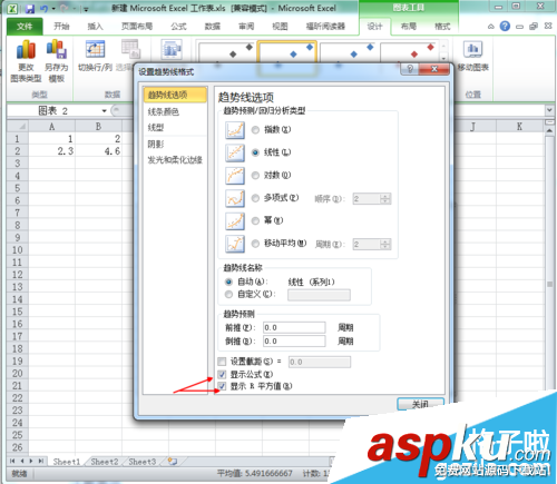 Excel表格回归直线怎么制作