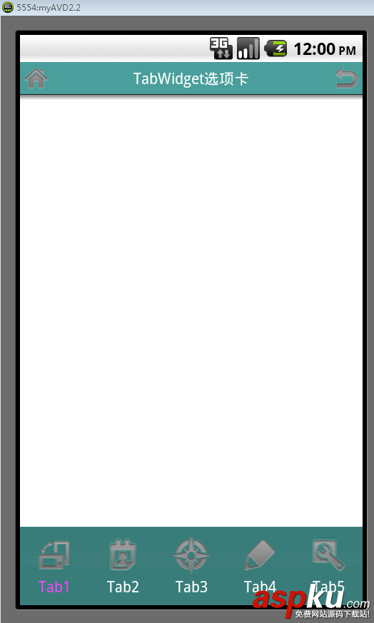 Android编程之TabWidget选项卡用法实例分析