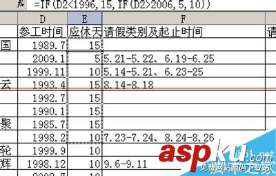 Excel怎么制作计算年休假统计表格？