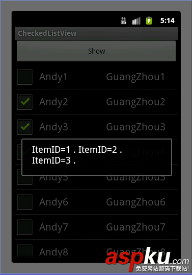 Android checkbox的listView具体操作方法