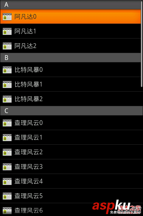 pp列表之分组ListView详解