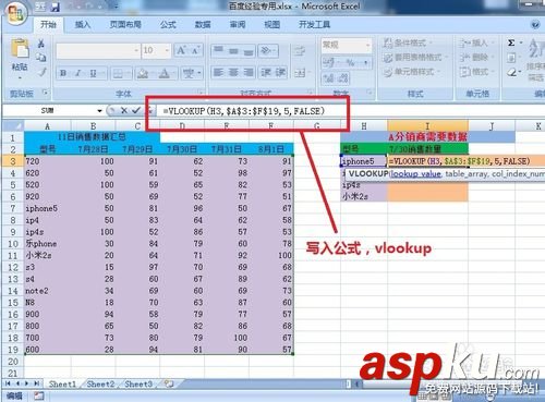 vlookup函数的使用方法