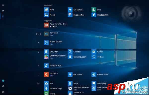 Win10,开始菜单