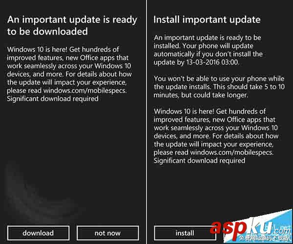 WP8.1,Win10 Mobile