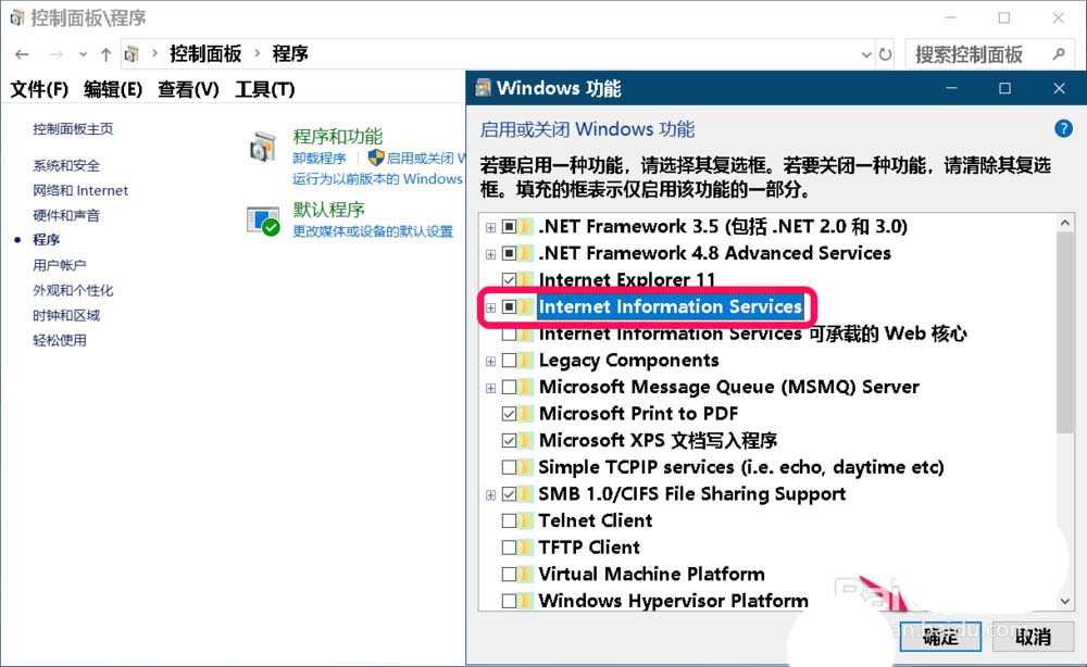 Win10,iis