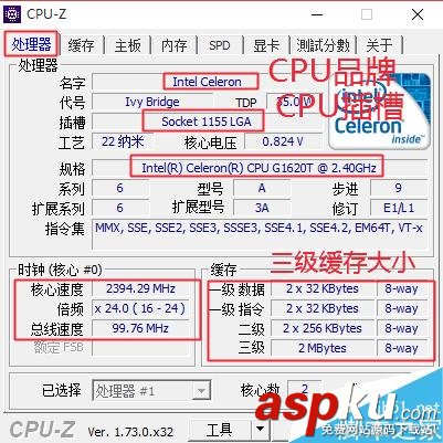 CPU型号,主频,缓存,插槽,参数