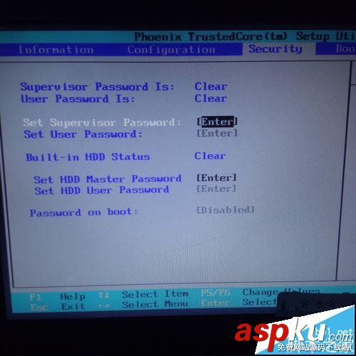 笔记本,HDD,password