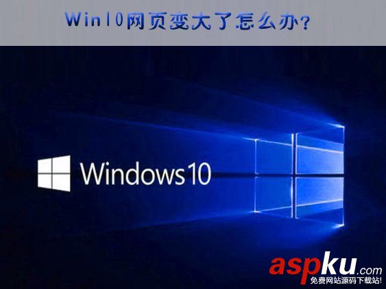 Win10,网页变大