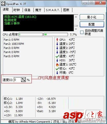 电风扇转速控制系统,SpeedFan怎么控制CPU风扇转速