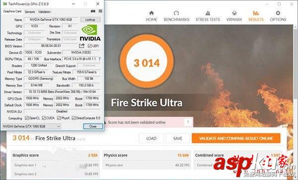 Nvidia,GTX1060,3DMark,跑分,RX480