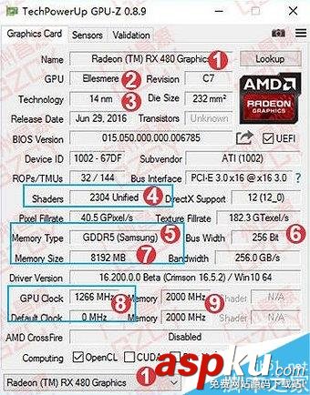 AMD,RX480,流处理器,RX480规格,RX480显卡