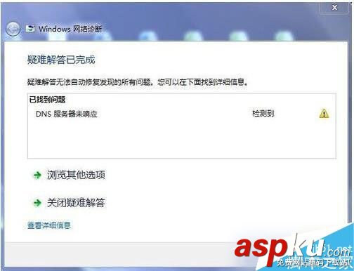 Win7,DNS服务器,未响应