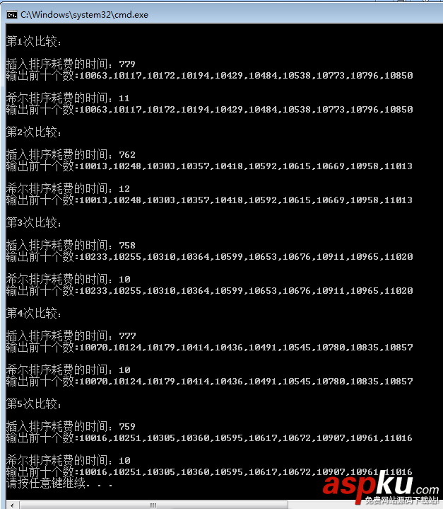 C#,直接插入排序,希尔排序,归并排序