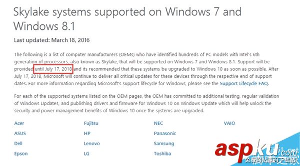 微软,Skylake,Win7