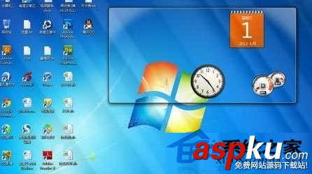 Win7开启侧边栏如何不影响桌面小工具的摆放