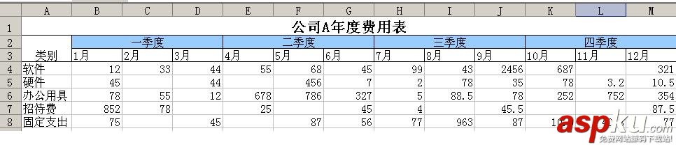 c#导出excel,合并行,c#excel,c#excel合并单元格