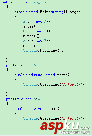 C#,new,关键字