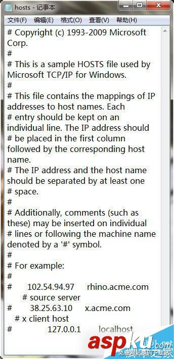 Win7,hosts,hosts文件