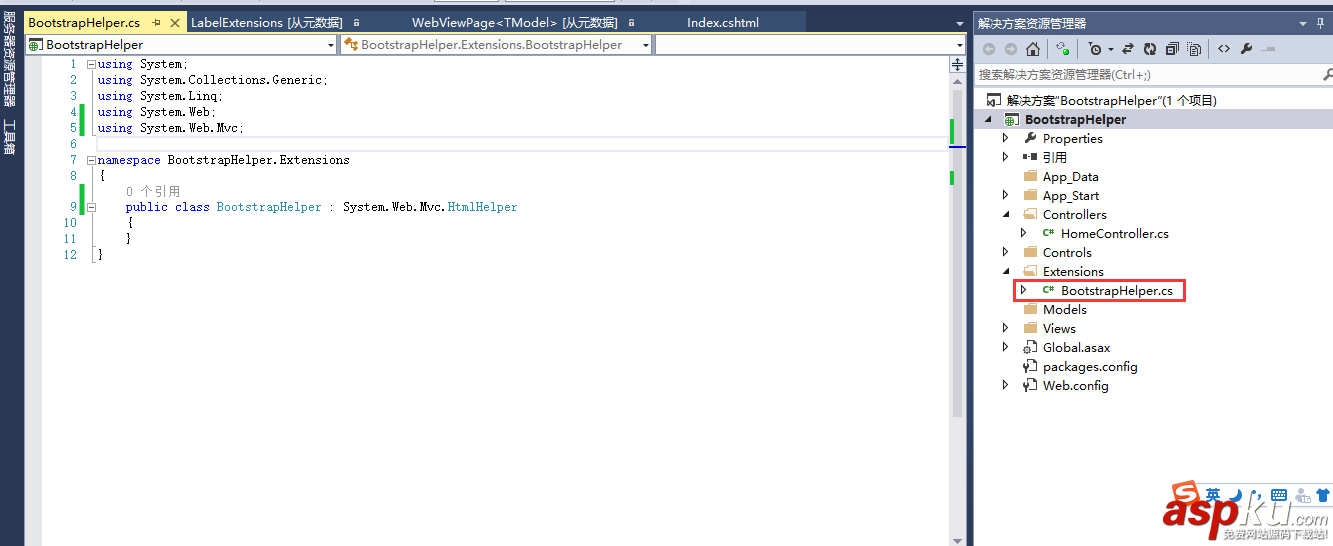 bootstraphelper,htmlhelper